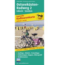f&b Radkarten Ostseeküsten-Radweg 2, Lübeck - Usedom, Radtourenkarte 1:50.000 Freytag-Berndt und ARTARIA