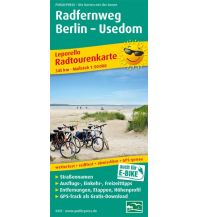 f&b Radkarten Radfernweg Berlin - Usedom 1:50.000, Leporello Radtourenkarte Freytag-Berndt und ARTARIA