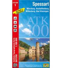 Hiking Maps Bavaria Bayerische ATK100-1, Spessart 1:100.000 LDBV