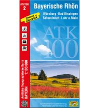 Hiking Maps Bavaria ATK100-2 Bayerische Rhön (Amtliche Topographische Karte 1:100000) LDBV