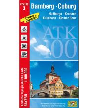 Hiking Maps Bavaria ATK100-3 Bamberg-Coburg (Amtliche Topographische Karte 1:100000) LDBV