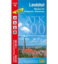 Wanderkarten Bayern Bayerische ATK100-14, Landshut 1:100.000 LDBV