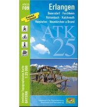 Wanderkarten Bayern Bayerische ATK25-F09, Erlangen 1:25.000 LDBV