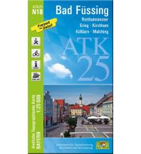Hiking Maps Bavaria ATK25-N18 Bad Füssing (Amtliche Topographische Karte 1:25000) LDBV
