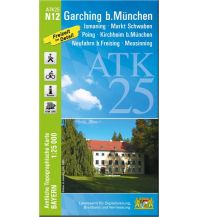 Hiking Maps Bavaria Bayerische ATK25-N12, Garching bei München 1:25.000 LDBV