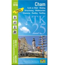 Hiking Maps Bavaria Bayerische ATK25-H16, Cham 1:25.000 LDBV