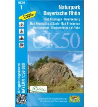 Wanderkarten Bayern Bayerische UK50-1, Naturpark Bayerische Rhön 1:50.000 LDBV