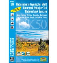 Hiking Maps Czech Republic UK50-29 Nationalpark Bayerischer Wald, Naturpark östlicher Teil, Nationalpark Sumava LDBV