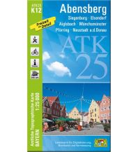 Wanderkarten Bayern Bayerische ATK25-K12, Abensberg 1:25.000 LDBV