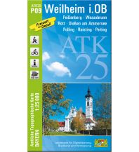 Wanderkarten Bayern Bayerische ATK25-P09, Weilheim i.OB 1:25.000 LDBV