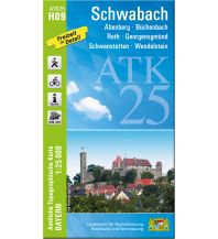 Wanderkarten Bayern Bayerische ATK25-H09, Schwabach 1:25.000 LDBV
