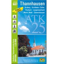 Hiking Maps Bavaria ATK25-N07 Thannhausen (Amtliche Topographische Karte 1:25000) LDBV
