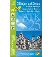 Hiking Maps Bavaria ATK25-L07 Dillingen a.d.Donau (Amtliche Topographische Karte 1:25000) LDBV
