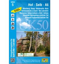 Wanderkarten Tschechien UK50-5 Hof, Selb, Aš/Asch 1:50.000 LDBV