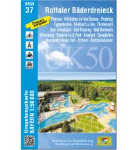 Hiking Maps Upper Austria Bayerische UK50-37, Rottaler Bäderdreieck 1:50.000 LDBV