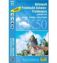 Hiking Maps Bavaria UK50-11 Naturpark Fränkische Schweiz - Frankenjura südlicher Teil LDBV