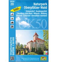 Hiking Maps Bavaria UK50-20 Naturpark Oberpfälzer Wald 1:50.000 LDBV