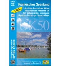 Hiking Maps Bavaria UK50-22 Fränkisches Seenland 1:50.000 LDBV