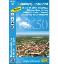Hiking Maps Bavaria UK50-31 Günzburg, Donauried 1:50.000 LDBV