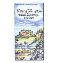 Wanderkarten Böhm-Wanderkarte Deutschland Außeralpin - Festung Königstein und die Tafelberge 1:10.000 Kartographischer Verlag Böhm