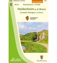 Albverein-Karte W231, Heidenheim a.d.Brenz - Lonetal, Giengen a.d.Brenz 1:25.000 Landesvermessungsamt Baden-Württemberg