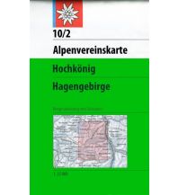 Ski Touring Maps Alpenvereinskarte 10/2, Hochkönig, Hagengebirge 1:25.000 Österreichischer Alpenverein
