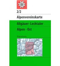 Wanderkarten Tirol Alpenvereinskarte 2/2, Allgäuer-Lechtaler Alpen - Ost 1:25.000 Österreichischer Alpenverein