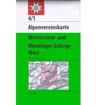Wanderkarten Tirol Alpenvereinskarte 4/1, Wetterstein und Mieminger Gebirge West 1:25.000 Österreichischer Alpenverein