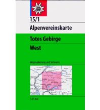 Skitourenkarten Alpenvereinskarte 15/1, Totes Gebirge - West 1:25.000 Österreichischer Alpenverein