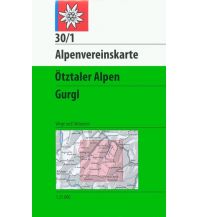 Ski Touring Maps Alpenvereinskarte 30/1, Ötztaler Alpen - Gurgl 1:25.000 Österreichischer Alpenverein