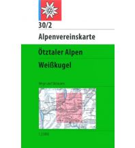 Ski Touring Maps Alpenvereinskarte 30/2, Ötztaler Alpen - Weißkugel 1:25.000 Österreichischer Alpenverein