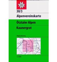 Hiking Maps Tyrol Alpenvereinskarte 30/3, Ötztaler Alpen - Kaunergrat 1:25.000 Österreichischer Alpenverein