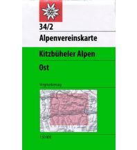 Wanderkarten Tirol Alpenvereinskarte 34/2, Kitzbüheler Alpen - Ost 1:50.000 Österreichischer Alpenverein