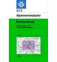 Ski Touring Maps Alpenvereinskarte 31/3-Ski, Brennerberge 1:50.000 Österreichischer Alpenverein