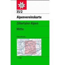 Wanderkarten Tirol Alpenvereinskarte 35/2, Zillertaler Alpen - Mitte 1:25.000 Österreichischer Alpenverein