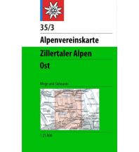Ski Touring Maps Alpenvereinskarte 35/3, Zillertaler Alpen - Ost 1:25.000 Österreichischer Alpenverein