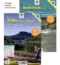 Kanusport Wassersport-Wanderkarte WW5 Österreich 1:450.000 / Donau 1:75.000 Jübermann