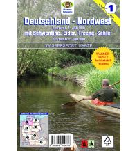 Kanusport Wassersport-Wanderkarte / Deutschland Nordwest für Kanu- und Rudersport Jübermann