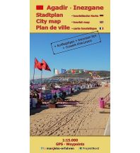 City Maps Stadtplan Agadir - Cityplan Inezgane 1:15.000 + GPS-Waypoints Mollenhauer & Treichel