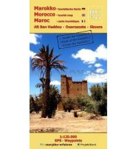 Straßenkarten Marokko M11: Aït Ben Haddou - Ouarzazate - Skoura 1:120.000 + GPS-Waypoints Mapfox