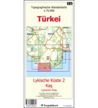 Wanderkarten Türkei Lykische Küste 2 - Kaş - Lykischer Weg - Topographische Wanderkarte 1:75.000 Türkei (Blatt 7.2) MapFox