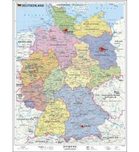 Poster and Wall Maps Deutschland politisch Handkarte laminiert Stiefel GmbH