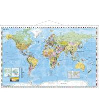 World Maps Weltkarte politisch mit Metallleisten 1:46.000.000. Stiefel GmbH