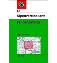 Wanderkarten Salzburg Alpenvereinskarte 13, Tennengebirge 1:25.000 Österreichischer Alpenverein