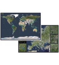 Poster and Wall Maps Welt Satellitenbild /Europa Satellitenbild DUO-Schreibunterlage Stiefel GmbH