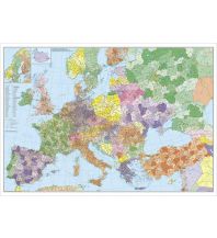 Europe Wandkarte: Europa mit Türkei - Straßen- und Postleitzahlenkarte Stiefel GmbH