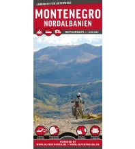Motorradkarten Europa MoTourMaps Montenegro & Albanien Nord Auto- und Motorradkarte 1:250.000 MoTourMedia