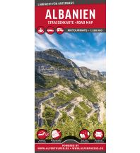 Road Maps Albania MoTourMaps Albanien Nord Auto- und Motorradkarte 1:280.000 MoTourMedia