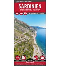 Straßenkarten Italien MoTourMaps Sardinien Auto- und Motorradkarte 1:320.000 MoTourMedia