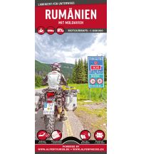 Motorradkarten Europa MoTourMaps Rumänien mit Moldavien Auto- und Motorradkarte 1:800.000 MoTourMedia